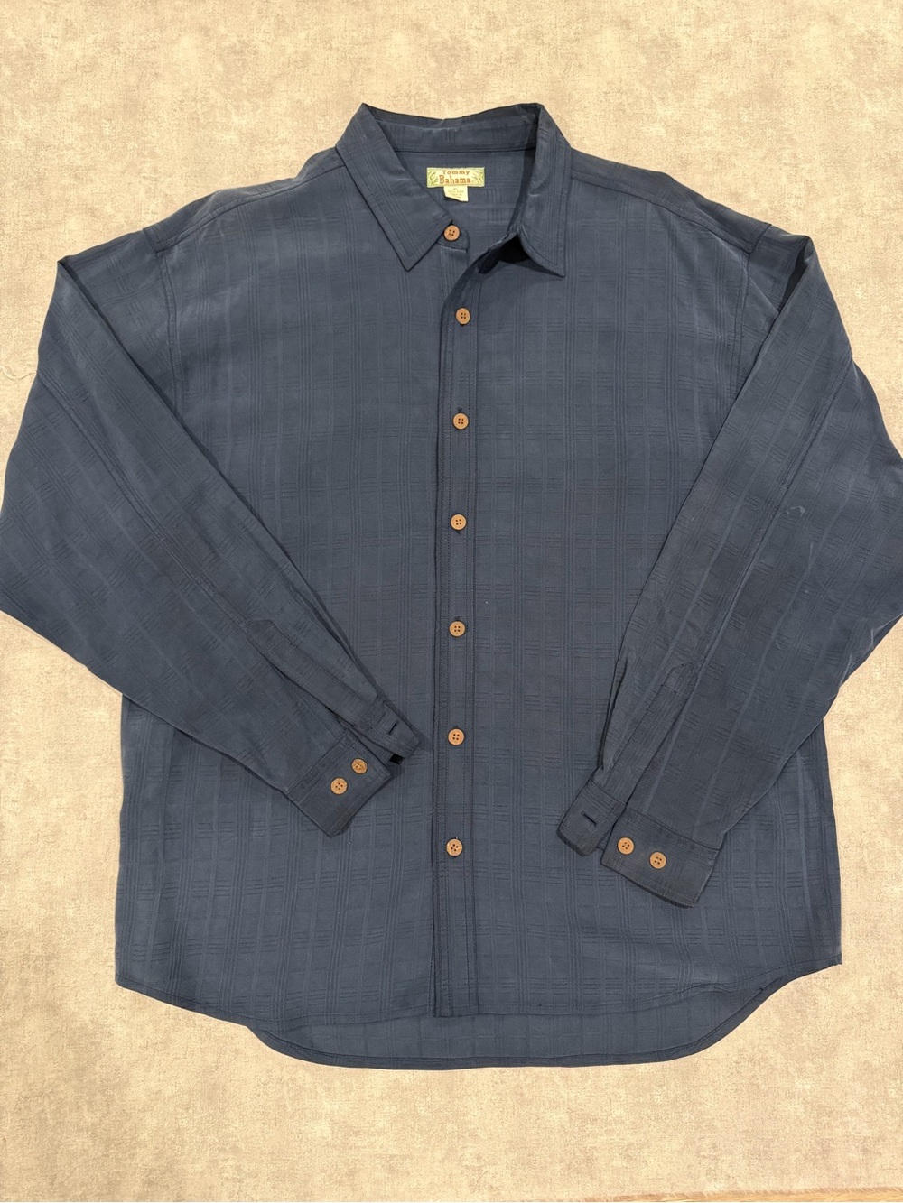 Tommy Bahama Navy Blue Long-Sleeve Button-Down Shirt